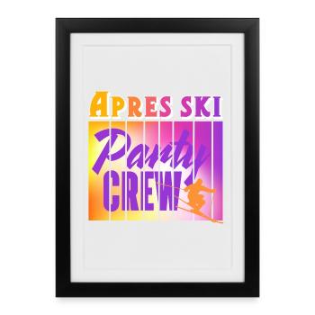 Apres ski - Framed poster (27 × 37 cm) - black - Front