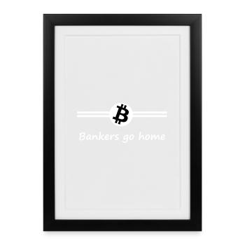 Bitcoin - Framed poster (27 × 37 cm) - black - Front