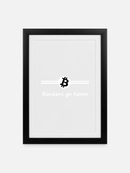Bitcoin - Framed poster (27 × 37 cm) - black