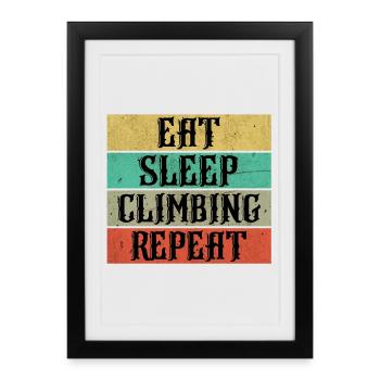 Climbing climbing - Framed poster (27 × 37 cm) - black - Front