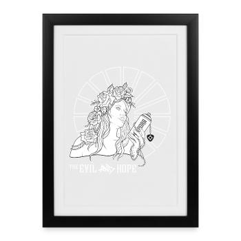 Pandora - The Evil and Hope - Gerahmtes Poster (27 × 37 cm) - Schwarz - Vorne