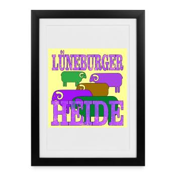 Lande de Lunebourg - Affiche encadrée (27 × 37 cm) - noir - Devant