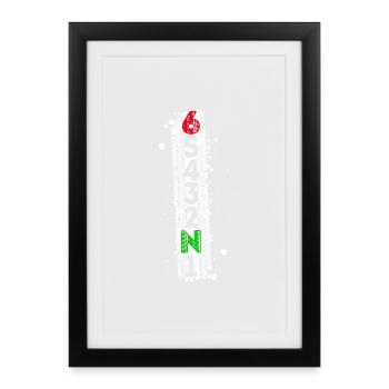 Gear shift motorcycle motorbikes biker machine - Framed poster (27 × 37 cm) - black - Front
