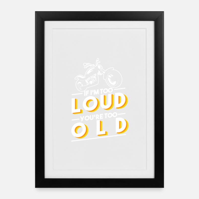 Funny sayings motorcycle motorbikes biker funny - Framed poster (27 × 37 cm) - black