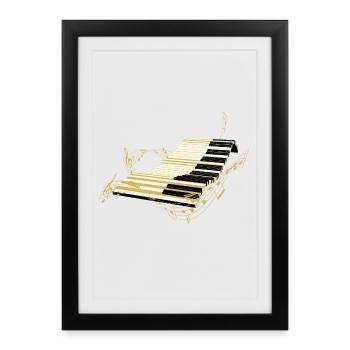 Piano music - Framed poster (27 × 37 cm) - black - Front