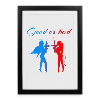 Angel Devil - Framed poster (27 × 37 cm) - black - Front