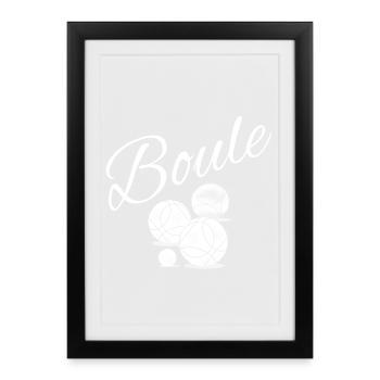 Boule Balls Petanque Petanque Boule Balls Bouler - Framed poster (27 × 37 cm) - black - Front