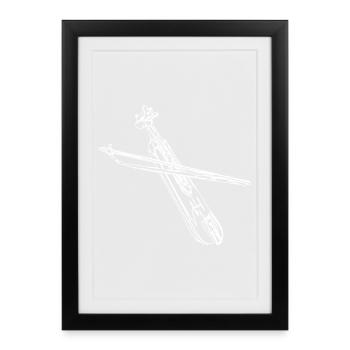Instrument de Kemence - Affiche encadrée (27 × 37 cm) - noir - Devant