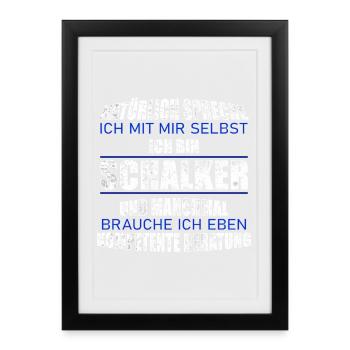 Schalker advice gift idea - Framed poster (27 × 37 cm) - black - Front