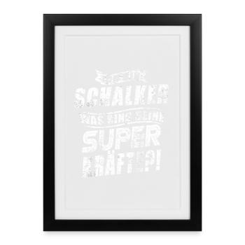 Super puissance Schalke - Affiche encadrée (27 × 37 cm) - noir - Devant