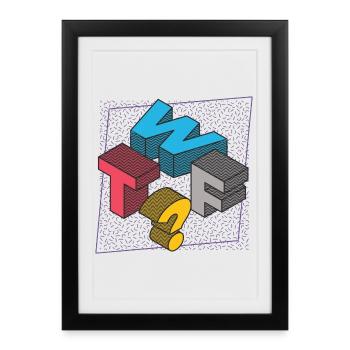 What THE FUCK WTF - Framed poster (27 × 37 cm) - black - Front