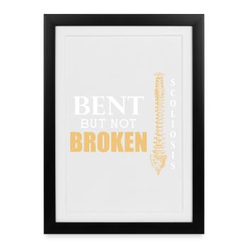 Scoliosis spine back illness gift - Framed poster (27 × 37 cm) - black - Front