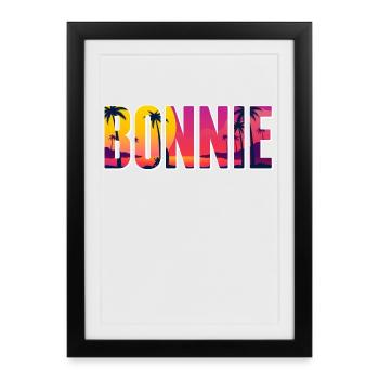 Look partenaire | Bonnie Clyde relation chérie couple - Affiche encadrée (27 × 37 cm) - noir - Devant