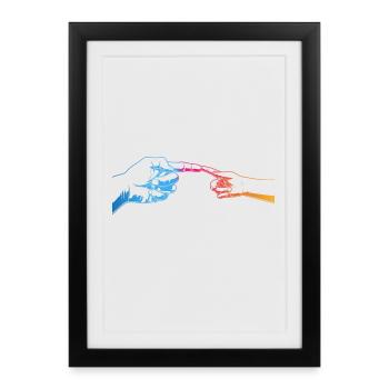 father and daughter - Framed poster (27 × 37 cm) - black - Front