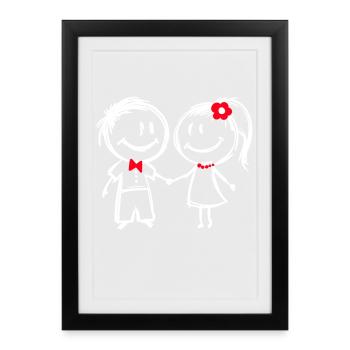 Couple Love Relationship Romance Valentine's Day - Framed poster (27 × 37 cm) - black - Front