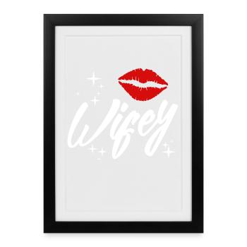 Look partenaire | Mari femme mariage mariage mariage - Affiche encadrée (27 × 37 cm) - noir - Devant
