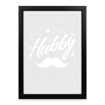 Look partenaire | Mari femme mariage mariage mariage - Affiche encadrée (27 × 37 cm) - noir - Devant