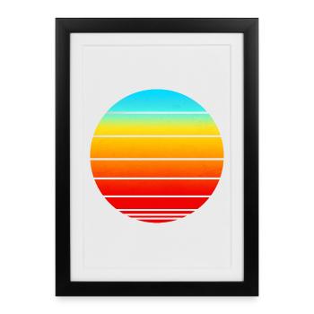 Sunset Strip dans le cercle - Affiche encadrée (27 × 37 cm) - noir - Devant