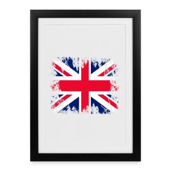 Angleterre Angleterre - Affiche encadrée (27 × 37 cm) - noir - Devant