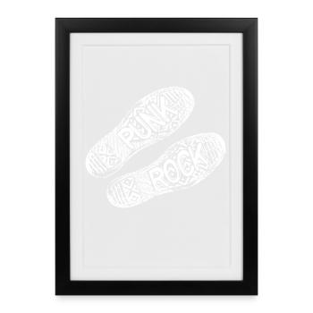 Punk rock punk rock grunge rock music music punk - Framed poster (27 × 37 cm) - black - Front