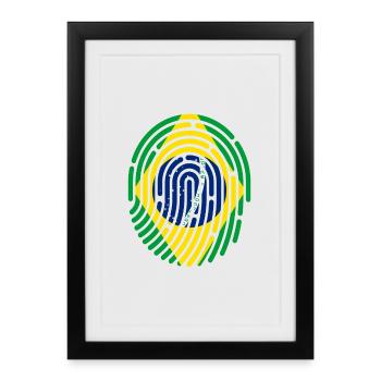 Brésil Brasil Rio de Janeiro Copacabana Amazona - Affiche encadrée (27 × 37 cm) - noir - Devant