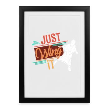 Wingsuit - Affiche encadrée (27 × 37 cm) - noir - Devant