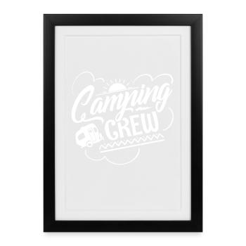 Équipe de camping - Affiche encadrée (27 × 37 cm) - noir - Devant