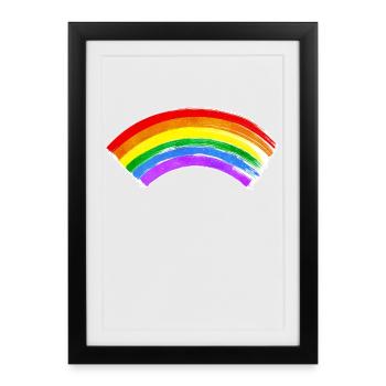 Rainbow Lgbt Gay Lesbian Equality - Framed poster (27 × 37 cm) - black - Front