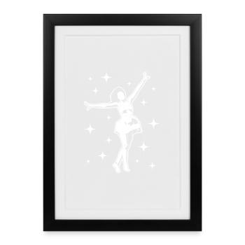 Danseuse - Affiche encadrée (27 × 37 cm) - noir - Devant