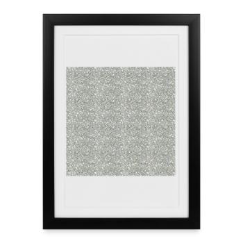 Pierre de granit à motifs dans les tons de gris - Affiche encadrée (27 × 37 cm) - noir - Devant