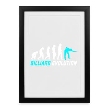 Billiard evolution design / gift idea - Framed poster (27 × 37 cm) - black - Front