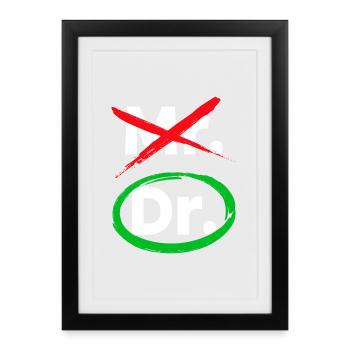 Doctor Doctor Specialist Statement Emergency Doctor Statement - Framed poster (27 × 37 cm) - black - Front