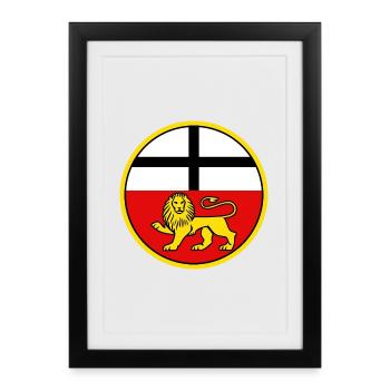 Bonn Bonner City NRW Skyline Allemagne UN Basket - Affiche encadrée (27 × 37 cm) - noir - Devant