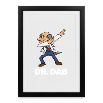 Dab Dabbing Doctor Doctor Médecin Généraliste Spécialiste Urgences - Affiche encadrée (27 × 37 cm) - noir - Devant