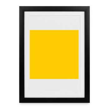 yellow background texture personalize template - Framed poster (27 × 37 cm) - black - Front