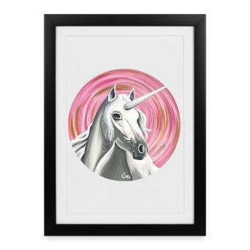 Unicorn of love - Sonja Ariel von Staden - Framed poster (27 × 37 cm) - black - Front
