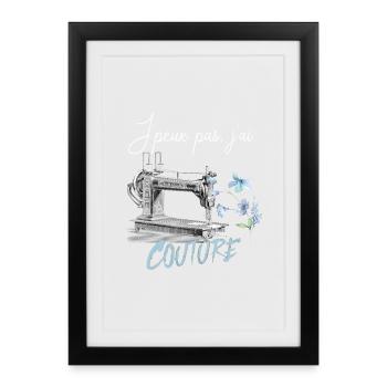J'ai COUTURE - Affiche encadrée (27 × 37 cm) - noir - Devant