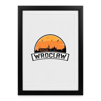 Wroclaw Poland Skyline Travel Souvenir Polish Flag - Framed poster (27 × 37 cm) - black - Front