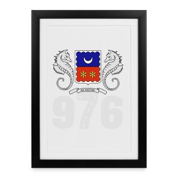MAYOTTE - Affiche encadrée (27 × 37 cm) - noir - Devant