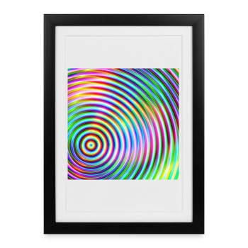 Colored Rounds 3d - Affiche encadrée (27 × 37 cm) - noir - Devant