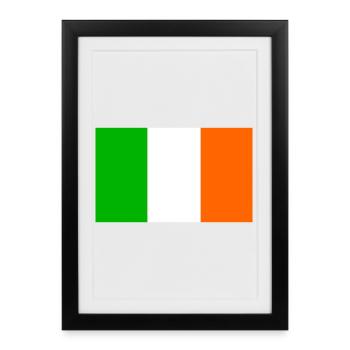 Indicateur irlandais - Affiche encadrée (27 × 37 cm) - noir - Devant