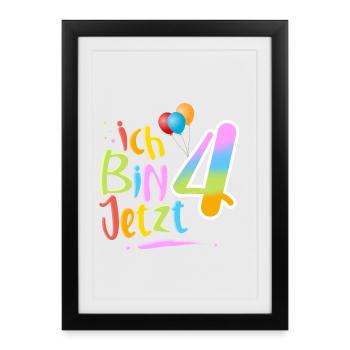 Ich Bin Jetzt 4 - Gerahmtes Poster (27 × 37 cm) - Schwarz - Vorne