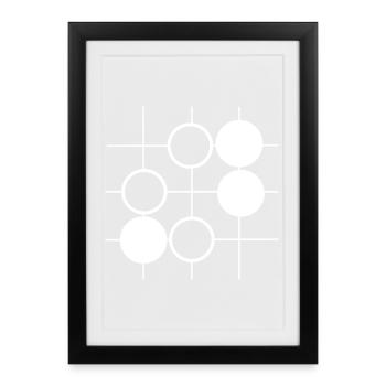 Go Brettspiel - Affiche encadrée (27 × 37 cm) - noir - Devant