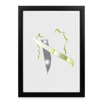 couteau - Affiche encadrée (27 × 37 cm) - noir - Devant