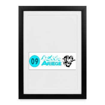 ariège - Affiche encadrée (27 × 37 cm) - noir - Devant