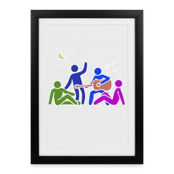 Friendship Buddy Best Friends - Framed poster (27 × 37 cm) - black - Front