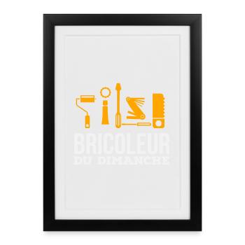 Bricoleur du dimanche - Affiche encadrée (27 × 37 cm) - noir - Devant