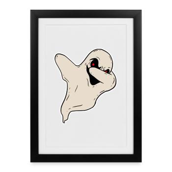 Halloween fantômes d’horreur - Affiche encadrée (27 × 37 cm) - noir - Devant