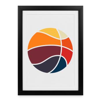 Design Abstrait Coloré Énergie - Affiche encadrée (27 × 37 cm) - noir - Devant