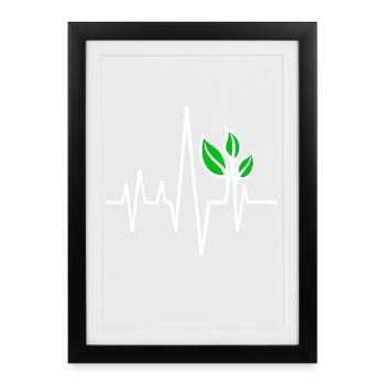 Environmental Protection Vegan - Framed poster (27 × 37 cm) - black - Front